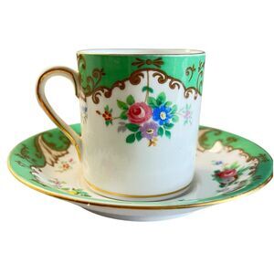 Blenheim Tuscan Demitasse Cup & Saucer Fine English Bone China Floral C5817